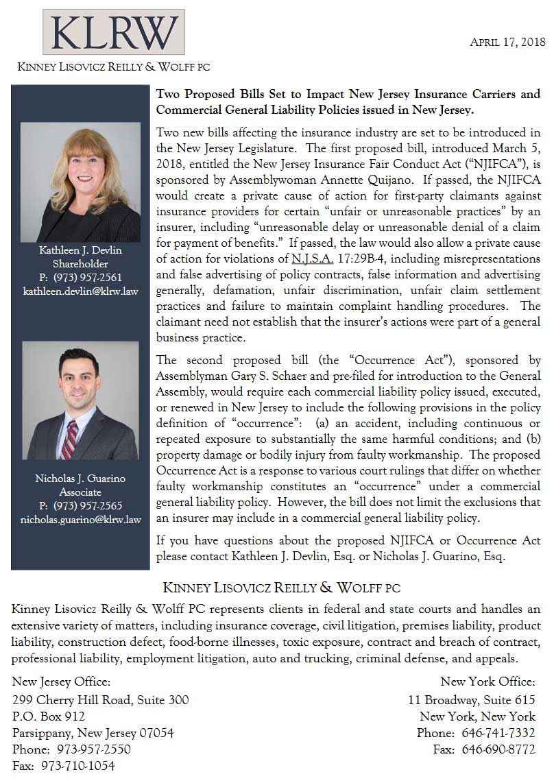 E-Alert:  New Jersey Supreme Court rules that an auto insurer may refuse to pay UIM benefits without the need to prove prejudice when an insured fails to provide the insurer with notice of litigation against a tortfeasor until after resolution of the underlying tort action